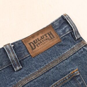 Duluth Trading Co Denim Blue Jeans Rugged Straight Leg Mens Size 42 x 30
